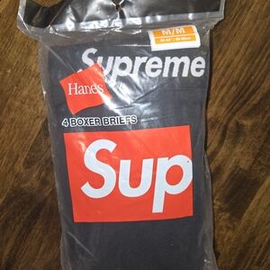 Hanes Mens M Black Boxer Briefs 4-Pack